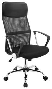 Czarny ergonomiczny fotel biurowy – Sevito