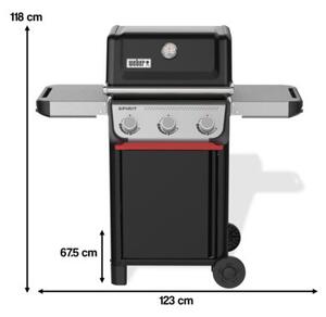 Grill ogrodowy gazowy WEBER Spirit E-315 1502092 Zamykany, żeliwny ruszt, półki boczne, termometr