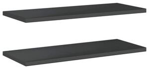 Półki ścienne, 2 szt., 100x40x3 cm, czarna stal nierdzewna