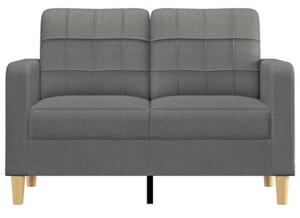 Sofa 2-osobowa, ciemnoszara, 120 cm, tapicerowana tkaninÄ