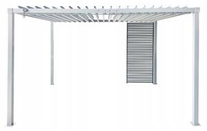 Pergola multiklimatyczna 3x3 m z metalową żaluzją i regulowanym stalowym dachem