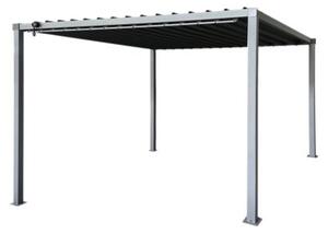 Pergola multiklimatyczna 3x3 m z metalową żaluzją i regulowanym stalowym dachem