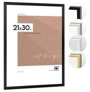 Ramka na zdjęcia 21x30 cm aluminiowa ramka czarna do zdjęć 30x21 cm A4 LUCA®