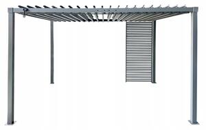 Pergola multiklimatyczna 3x3 m z metalową żaluzją i regulowanym stalowym dachem