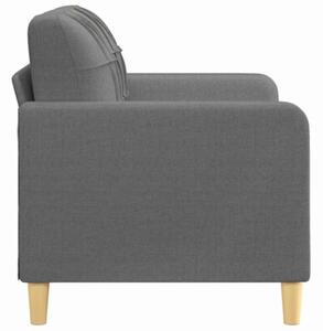 Sofa 2-osobowa, ciemnoszara, 120 cm, tapicerowana tkaninÄ