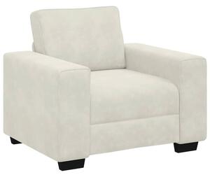 Sofa fotel kremowy 100x77x82 cm aksamit