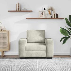 Sofa fotel kremowy 100x77x82 cm aksamit