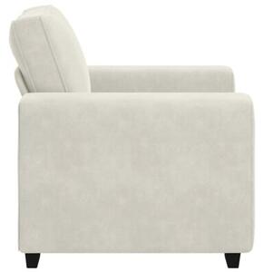 Sofa fotel kremowy 100x77x82 cm aksamit