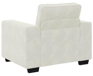 Sofa fotel kremowy 100x77x82 cm aksamit