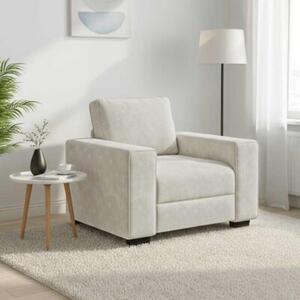 Sofa fotel kremowy 100x77x82 cm aksamit