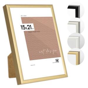 Ramka na zdjęcia 15x21 cm aluminiowa złota Zestaw 5 ramek 15x21 cm LUCA®