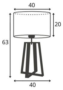Lampka nocna na biurko lampa biurkowa LED z abażurem walec 40cm WENIS