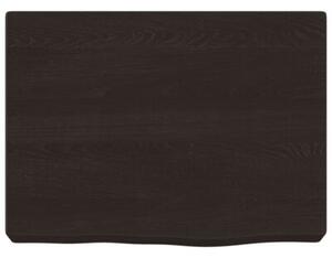 Półka, ciemnobrązowa, 40x30x(2-6) cm, wykończone drewno dębowe