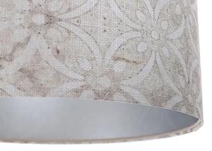 Szaro-srebrna lampa wisząca z ozdobnym abażurem - S363-Alkatra