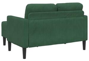 Sofa 2-osobowa z szezlongiem w ksztaÅcie litery l, ciemnozielona