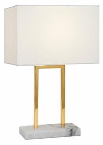 Lampa stołowa prostokątna biała CARLOS