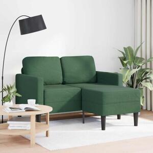 Sofa 2-osobowa z szezlongiem w ksztaÅcie litery l, ciemnozielona