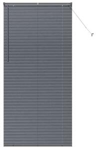 Nowoczesne żaluzje weneckie ciemnoszare z aluminium 220 x 105 cm