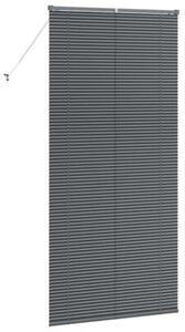 Nowoczesne żaluzje weneckie ciemnoszare z aluminium 220 x 105 cm