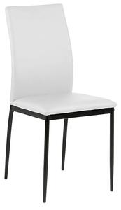 Tapicerowane krzesło białe - Mervi 3X