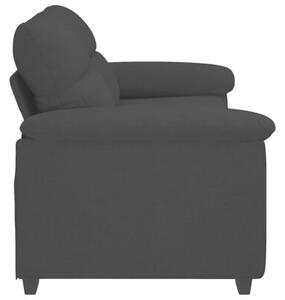 Sofa 2-osobowa, czarna, 180x81x84 cm, tapicerowana tkaninÄ