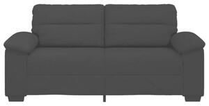 Sofa 2-osobowa, czarna, 180x81x84 cm, tapicerowana tkaninÄ