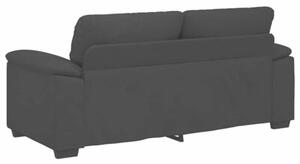 Sofa 2-osobowa, czarna, 180x81x84 cm, tapicerowana tkaninÄ