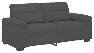 Sofa 2-osobowa, czarna, 180x81x84 cm, tapicerowana tkaninÄ