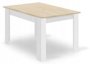 Zestaw stół prostokątny 120x80cm dąb sonoma + 4 krzesła MARK czarne
