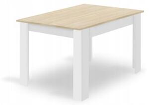 Zestaw stół prostokątny 120x80cm dąb sonoma + 4 krzesła MARK czarne