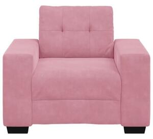 Sofa fotel różowy 100x78x80 cm aksamit