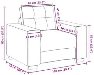 Sofa fotel różowy 100x78x80 cm aksamit
