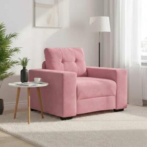 Sofa fotel różowy 100x78x80 cm aksamit