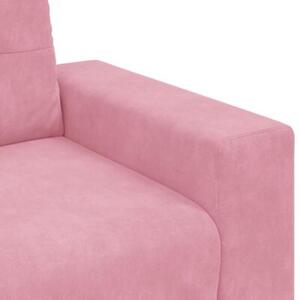 Sofa fotel różowy 100x78x80 cm aksamit
