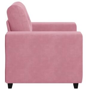 Sofa fotel różowy 100x78x80 cm aksamit