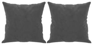 Sofa 2-osobowa z poduszkami, czarna, 120 cm, aksamit