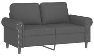 Sofa 2-osobowa z poduszkami, czarna, 120 cm, aksamit