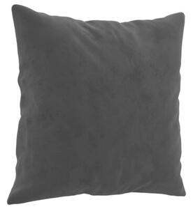 Sofa 2-osobowa z poduszkami, czarna, 140 cm, aksamit