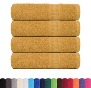 Ręczniki kąpielowe frogn 4 szt. złoty 100x150 cm 360 g/m²