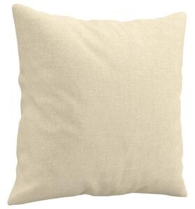 Sofa 2-osobowa z poduszkami, kremowa, 120 cm, tkanina