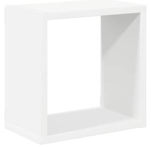 Półki ścienne kostki, 2 szt., białe, 26x15x26 cm