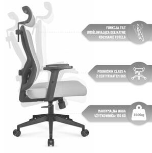 Fotel HELL'S CHAIR HC-1041 Szary