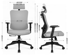 Fotel HELL'S CHAIR HC-1041 Szary