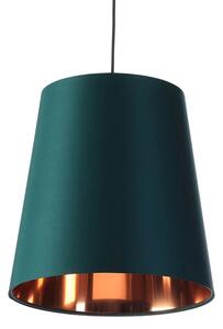 Zielona lampa wisząca stożek z wnętrzem rose gold - S403-Arva