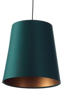 Zielono-miedziana lampa wisząca ze stożkowym abażurem - S403-Arva