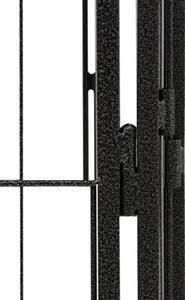 Kojec dla psa, 40 paneli, czarny, 50x100 cm, stal