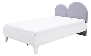 Białe łóżko ze stelażem 120x200 dla nastolatka FEMII