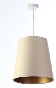 Kremowo-złota elegancka lampa wisząca glamour - S405-Arva