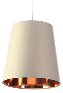 Kremowa lampa wisząca z abażurem rose gold - S405-Arva