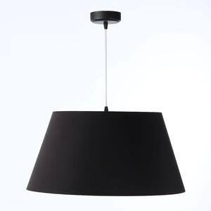 Czarna satynowa lampa wisząca dzwon - S407-Ohra
